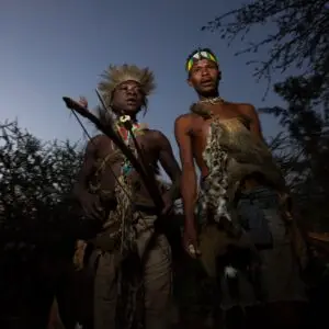 Hadza Hunters at Dusk